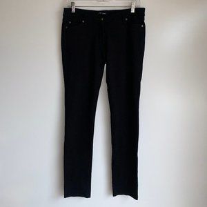 Eileen Fisher Black Soft Jersey Knit Slim Leg 5-Pocket Pants Size 6